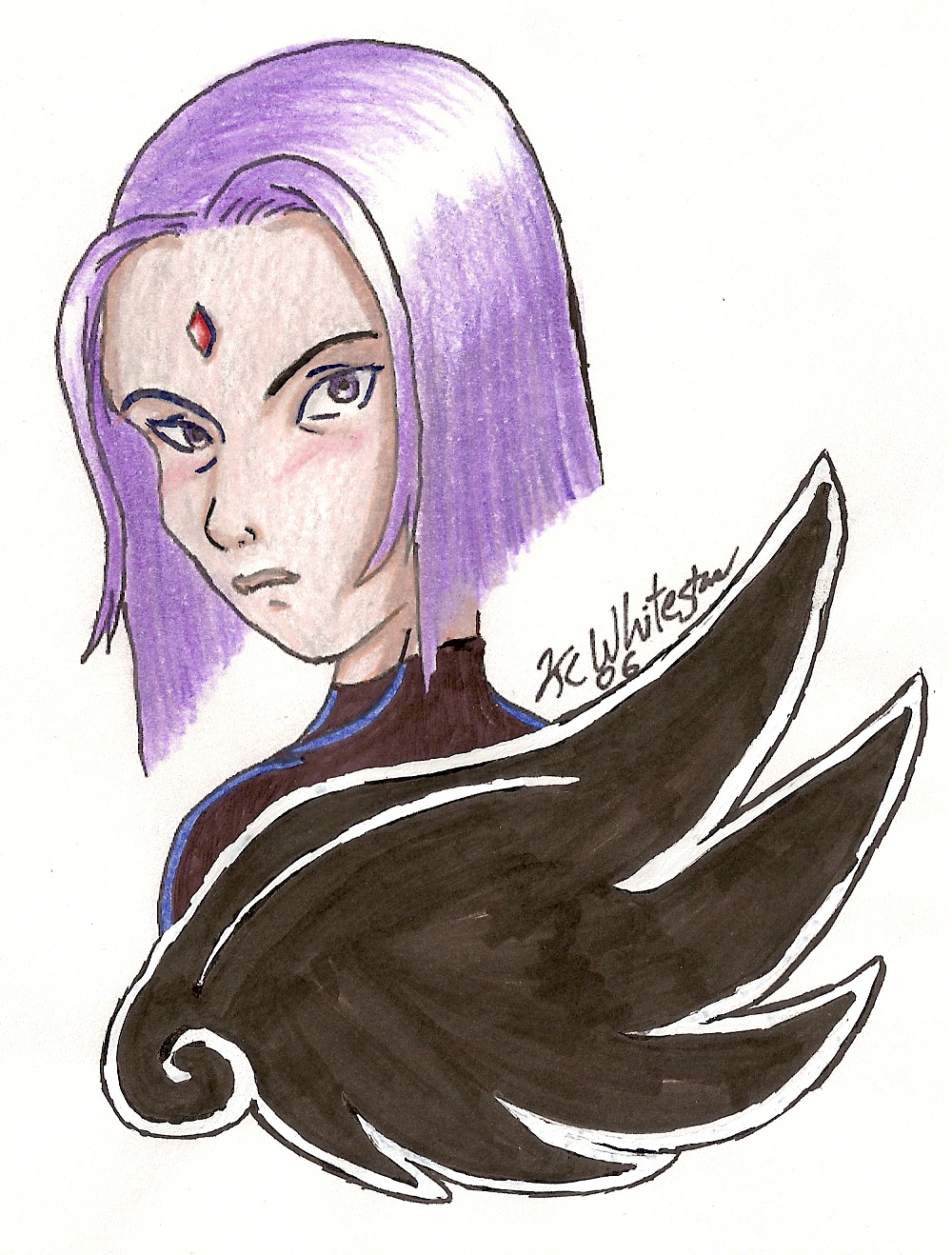 Semi-Realistic Raven by KC-Whitestar