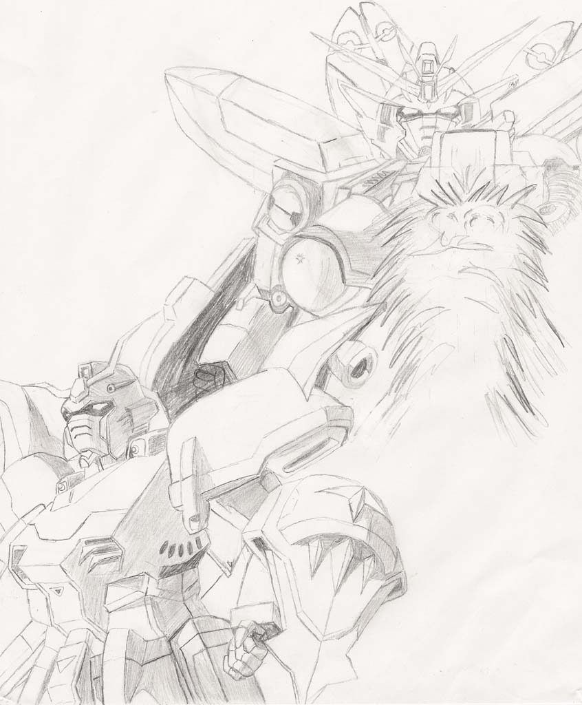 Wing Zero and Deathscythe by KEEPER