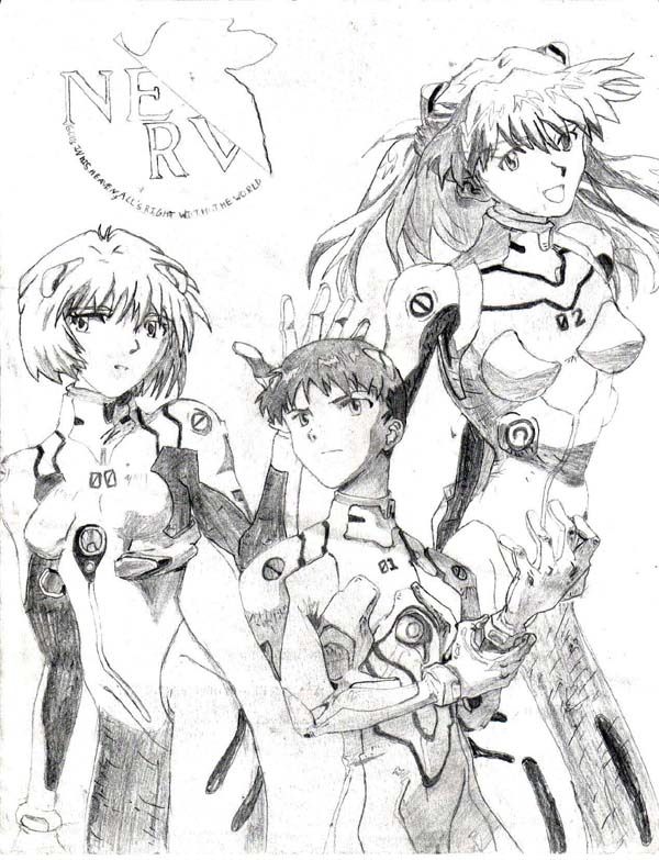 Rei,Shinji,Asuka by KEEPER