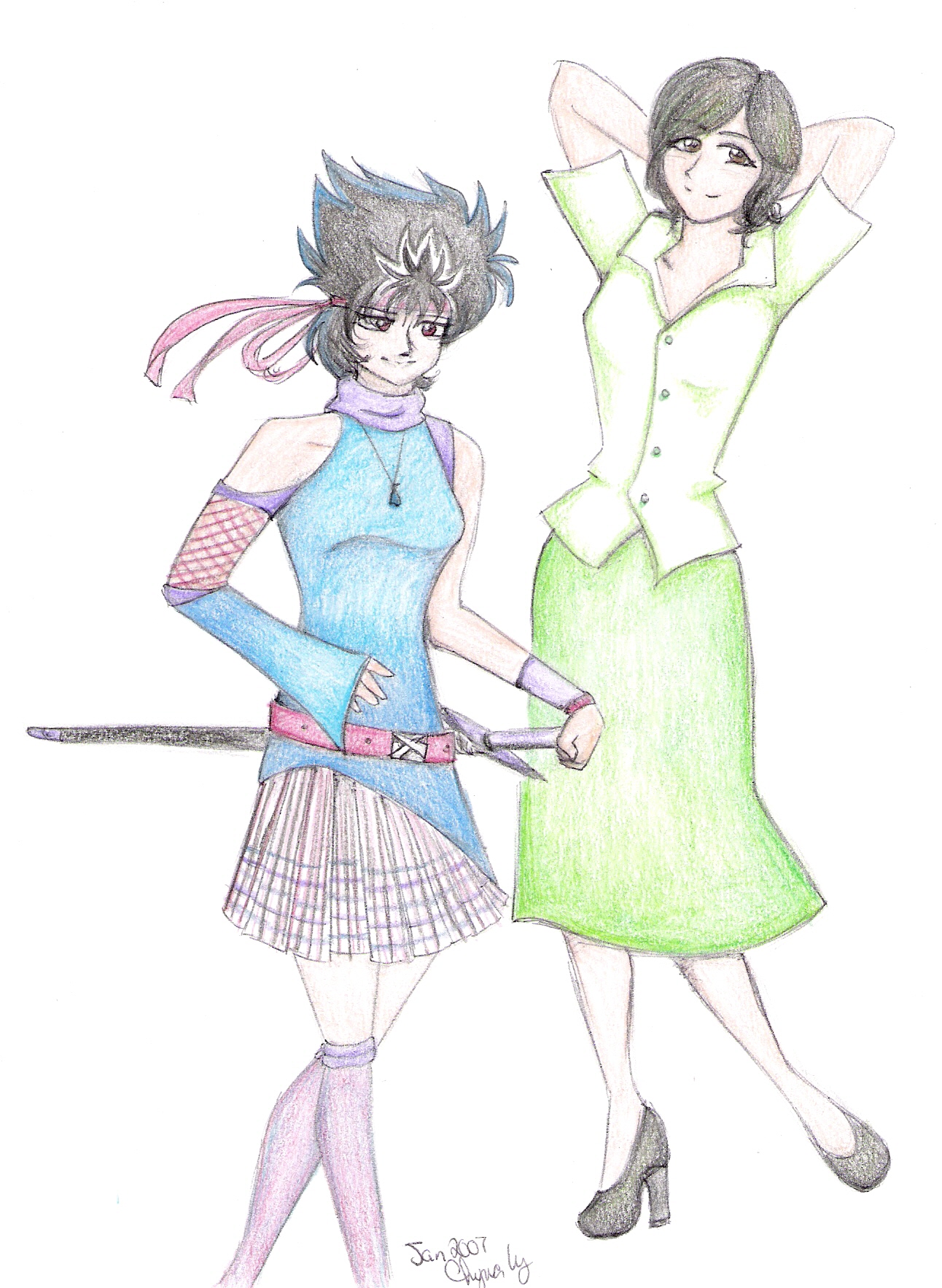 Hiei &amp; Yusuke gender blender!!  4 warpbait by K_moon
