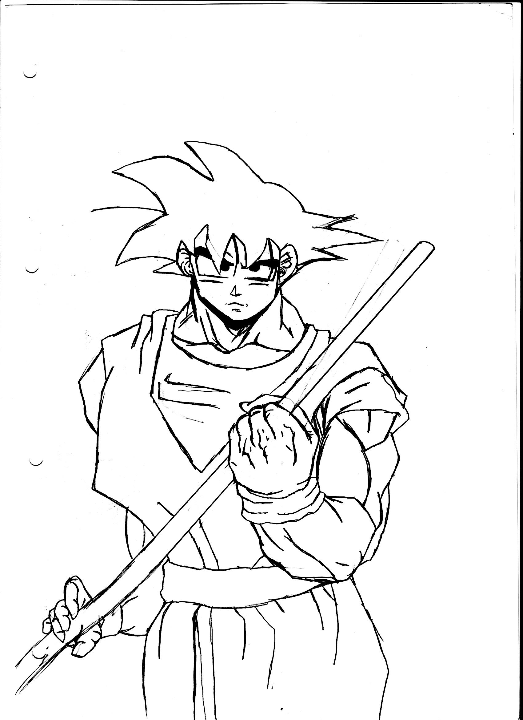 Goku Sketch by KadajFan