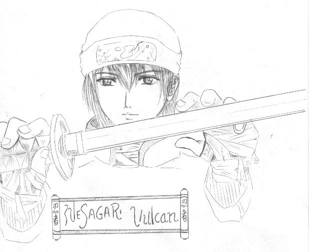 Ninja with sword by Kadsuki