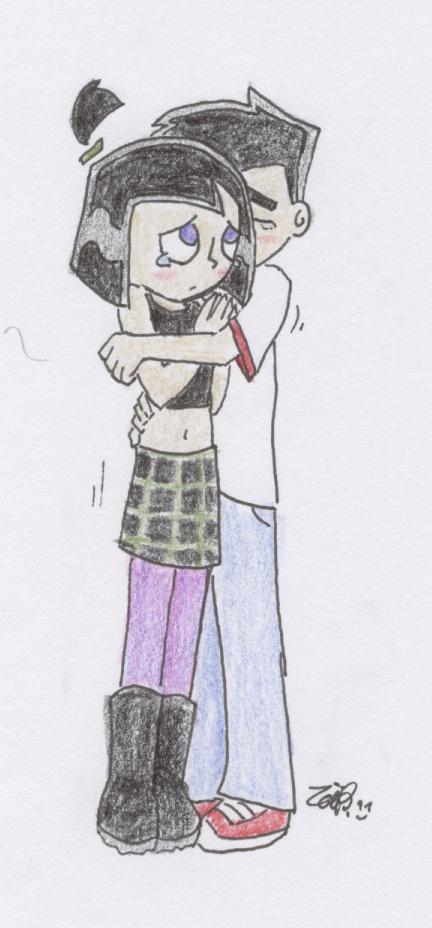 Danny and Sam hug by Kaede-chan