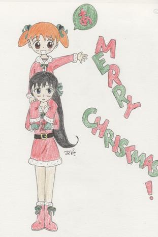 Merry Christmas from Sakaki+Chiyo! by Kaede-chan