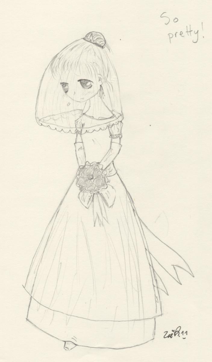 Tohru in a wedding dress by Kaede-chan