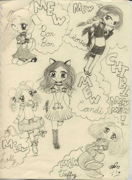 Chibi Candy Mew Mews by Kaede-chan
