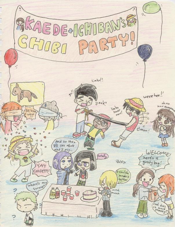 Kaede and Ichiban's Super-Duper Chibi Party! by Kaede-chan