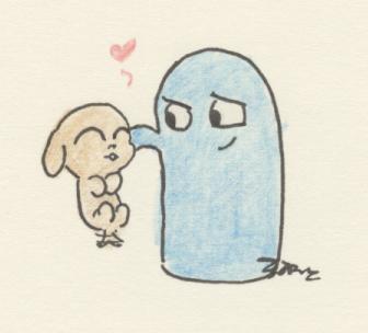 Bloo and a puppy, awww by Kaede-chan