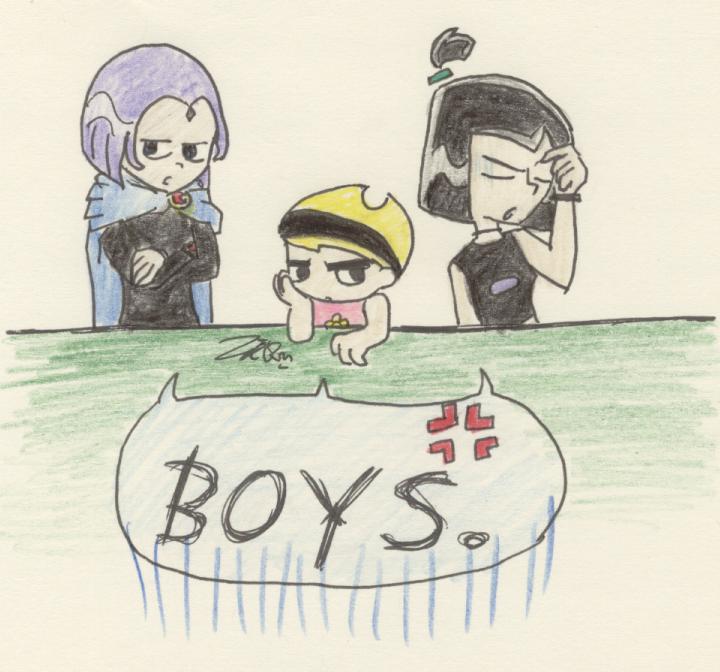 Raven, Mandy, and Sam dislike boys.  (request) by Kaede-chan