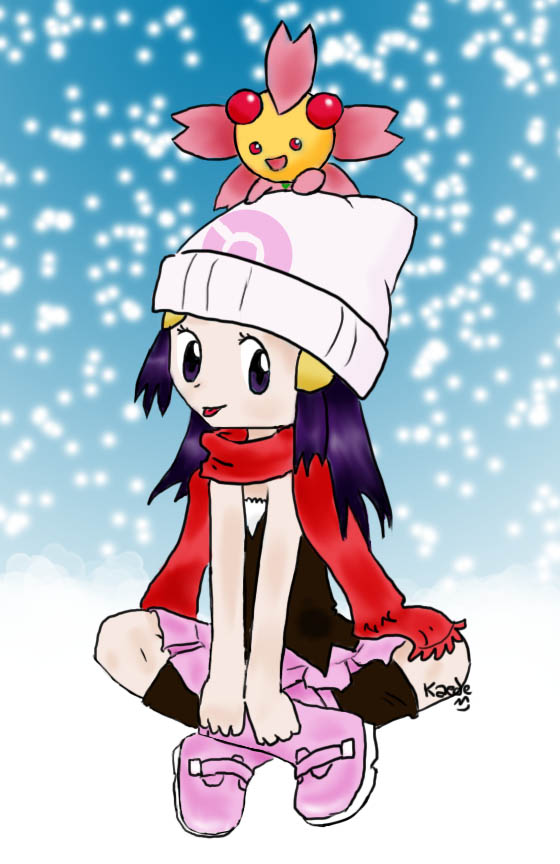 Pokemon: P+D girl w/Cherimu (request) by Kaede-chan