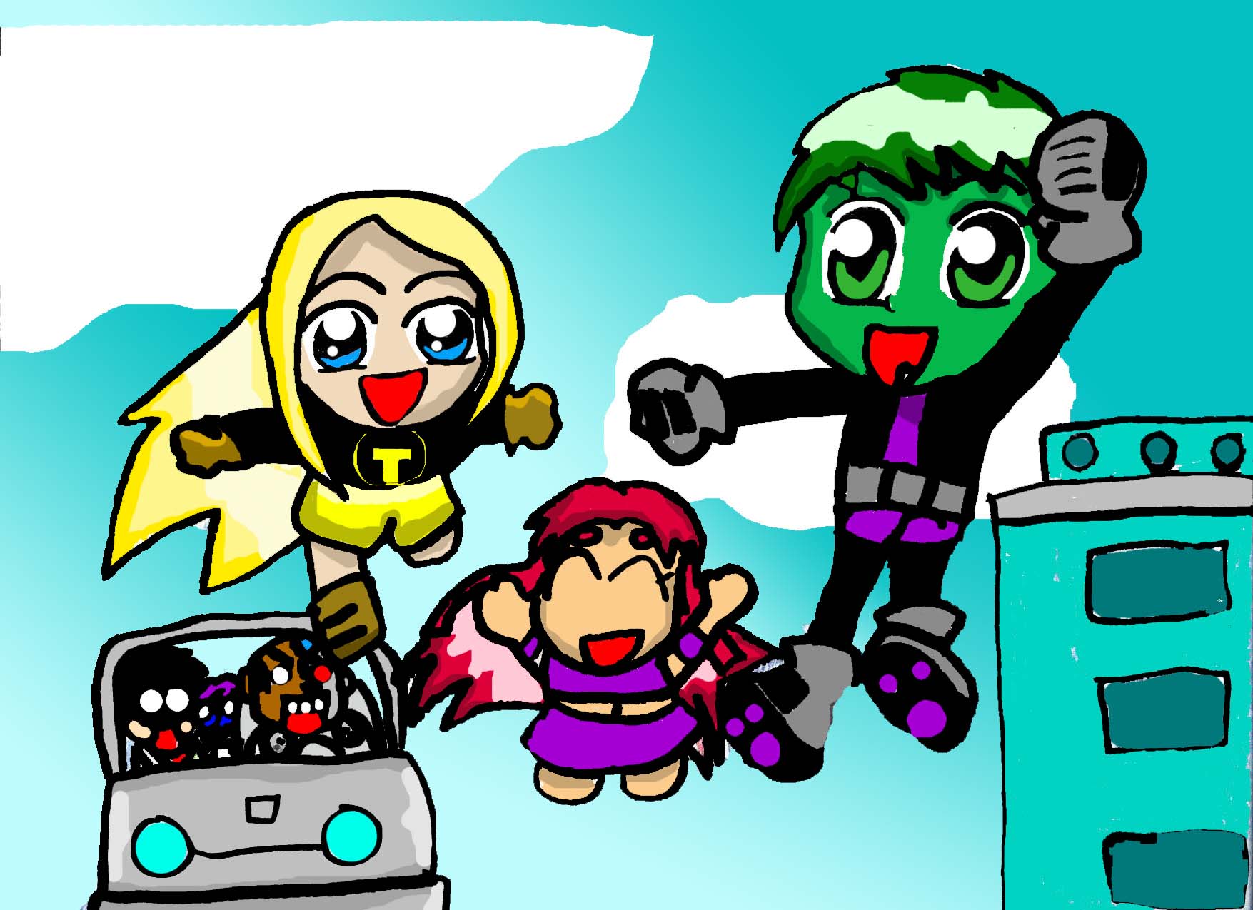 Chibi Titans by Kafaru