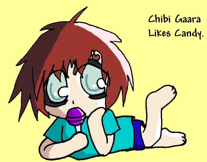 Chibi Gaara Likes Candy by Kafaru