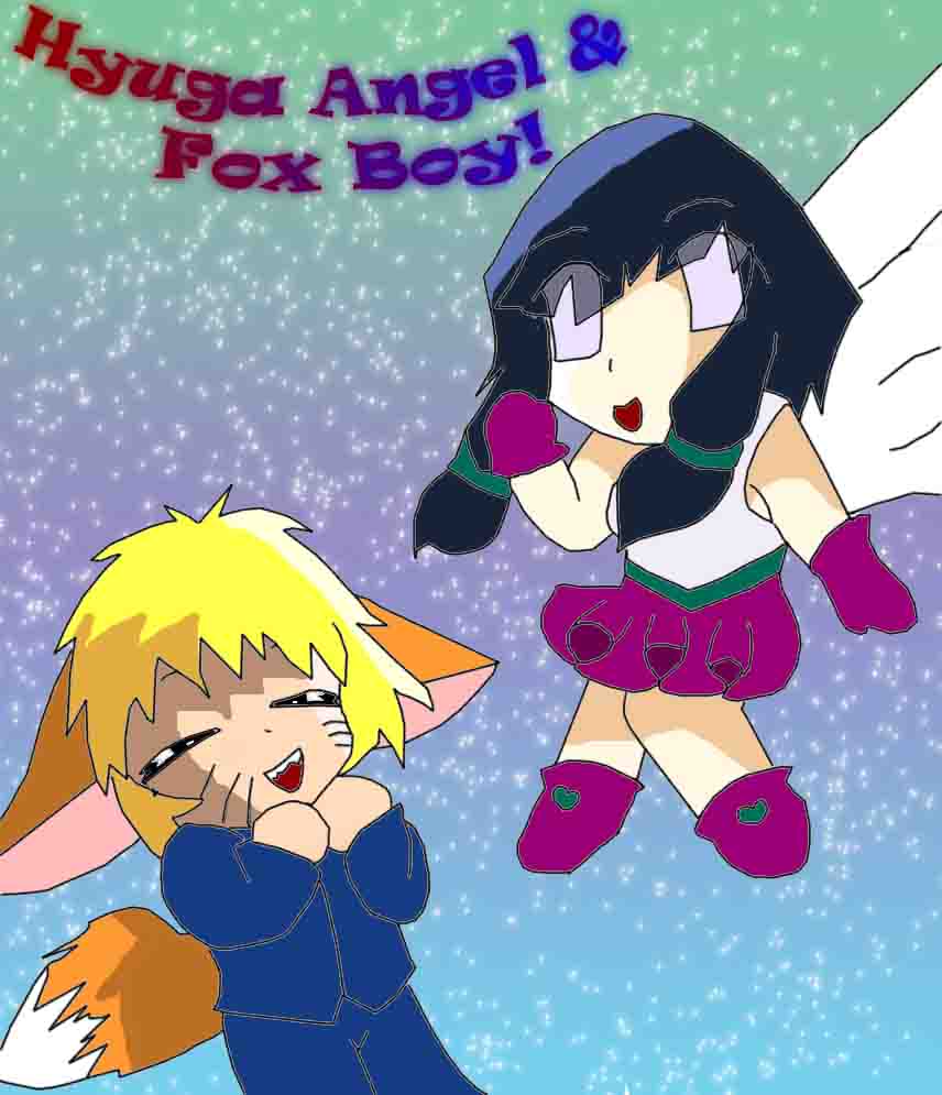 Hyuga Angel and Fox Boy by Kafaru