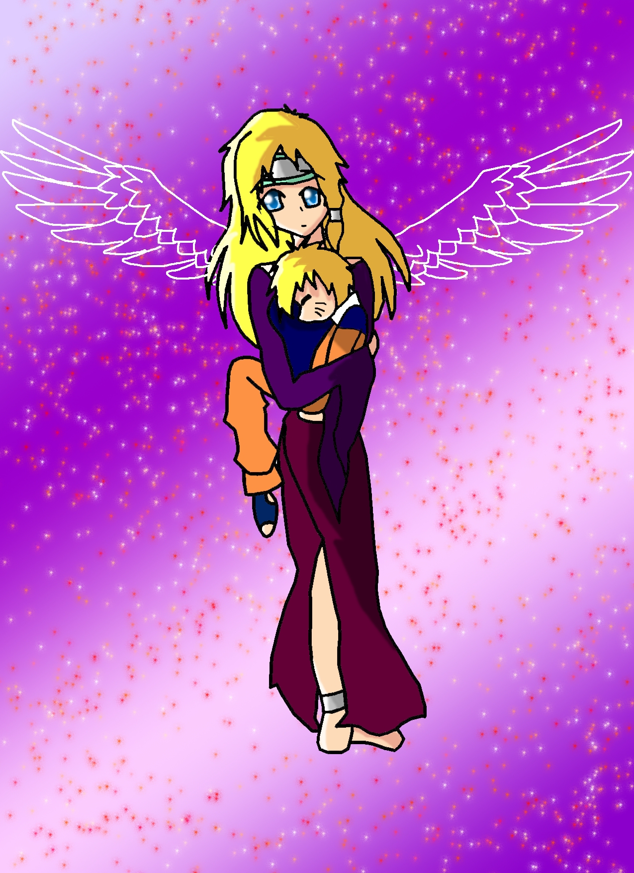 Naruto and Kira with wings by Kafaru
