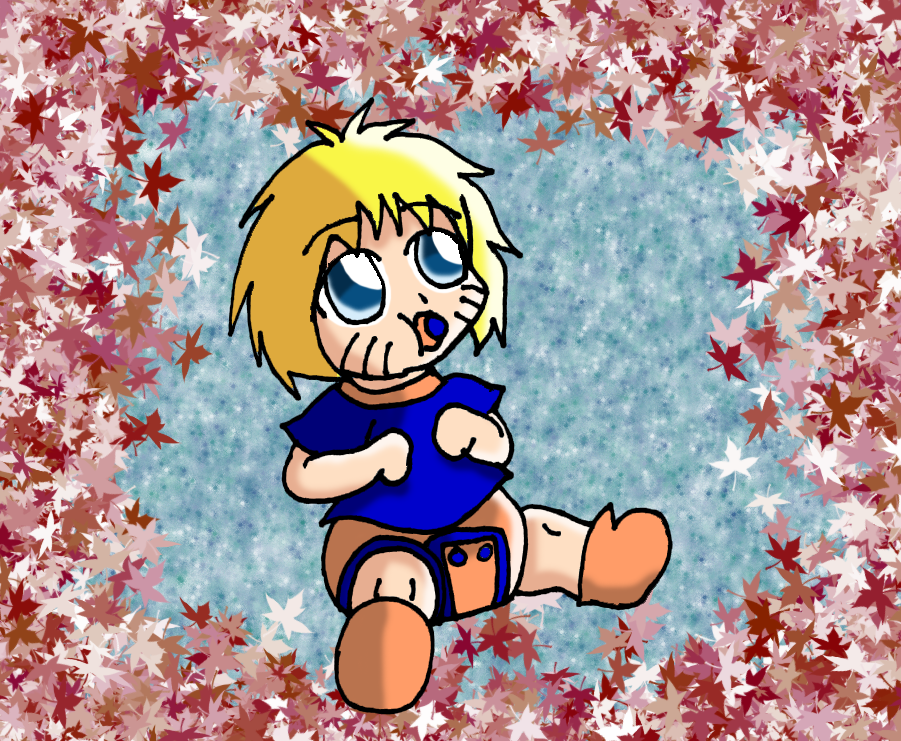Baby Naruto in a Blue Shirt by Kafaru