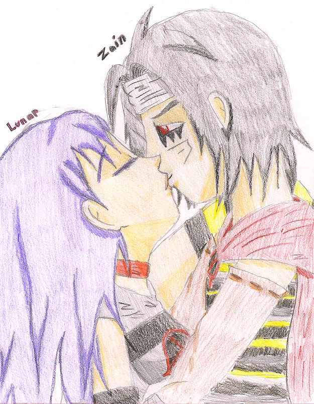 Lunar and Zain kiss... (Request: Koga_Fan) by KagomeTheArcher