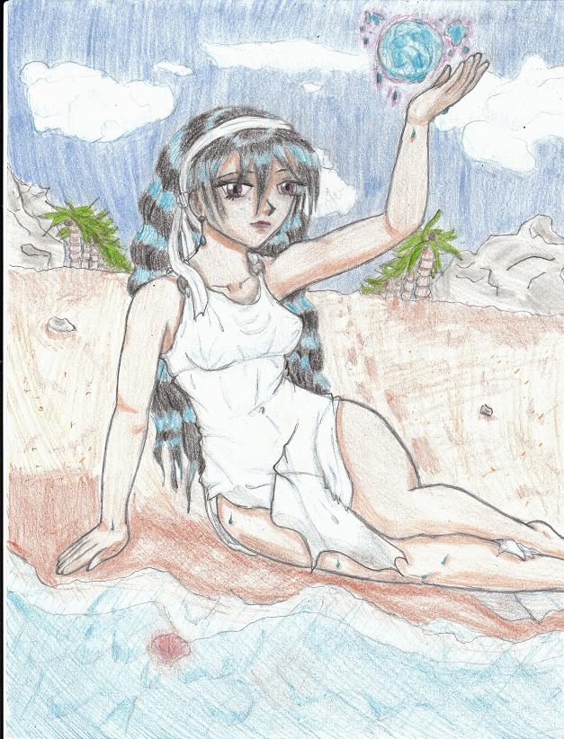 Water Goddess on the Beach by KagomeTheArcher