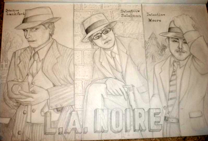 My friends as L.A. Noire Detectives by KagomeTheArcher