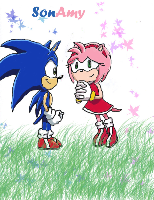 Sonic and Amy by Kagome_fan478