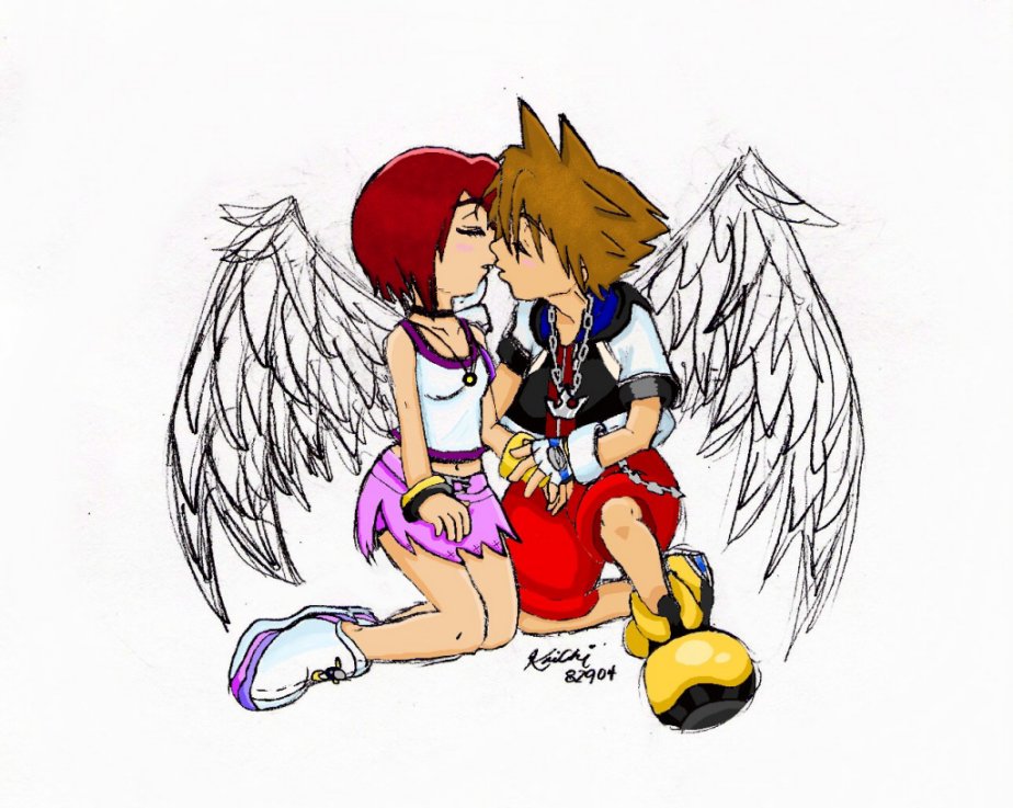 Sora & Kairi (kiss) by KaiChi