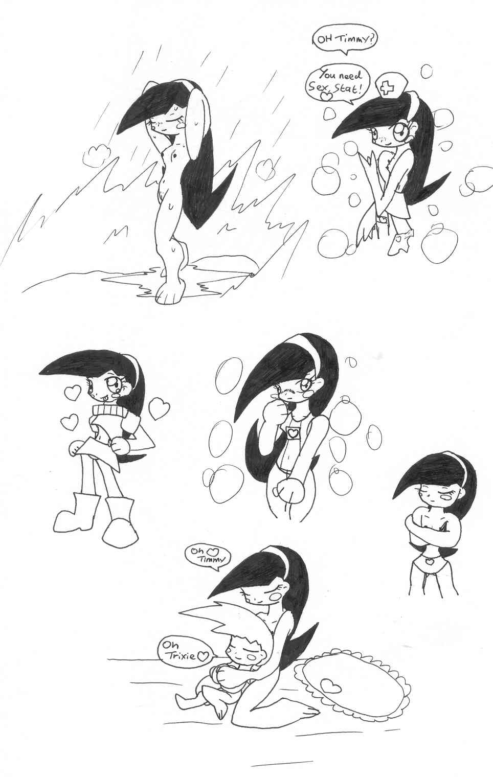 Trixie Tang doodles.