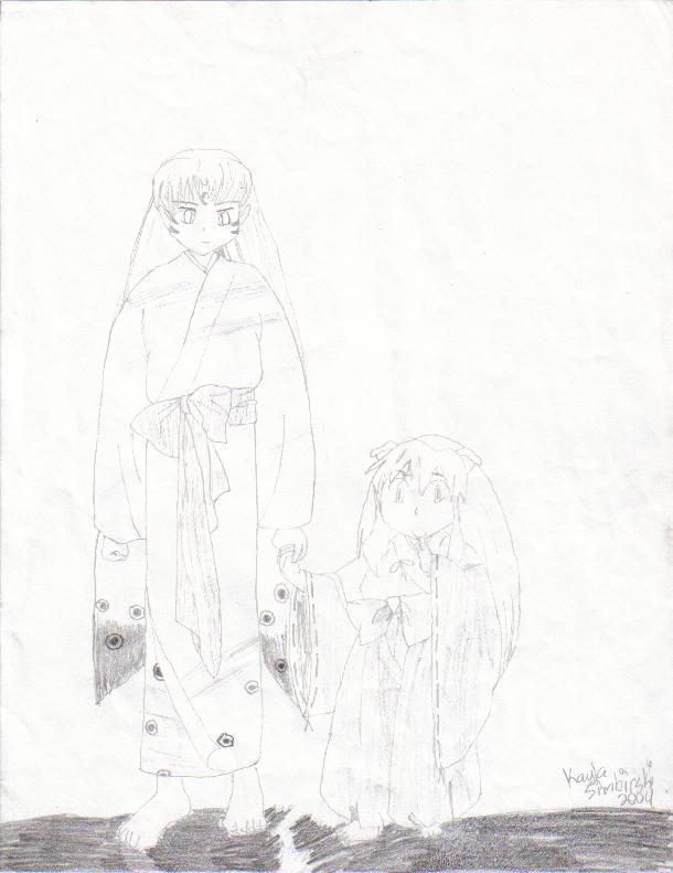 Inu-Yasha & Sesshouamru as children by Kaira