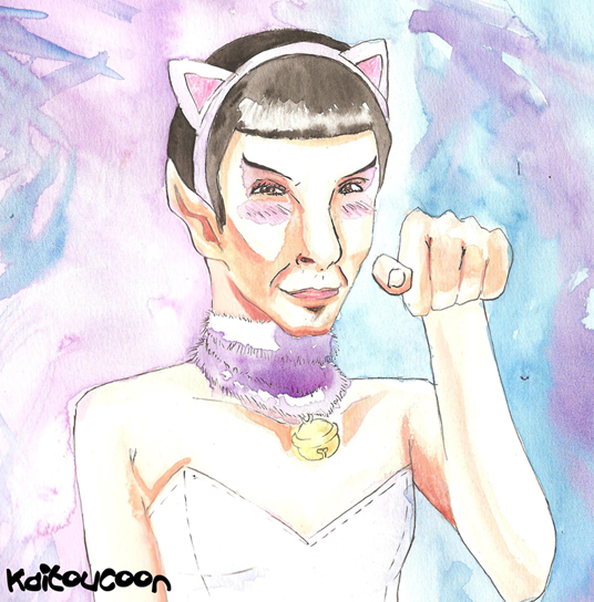 Spock Neko by KaitouCoon