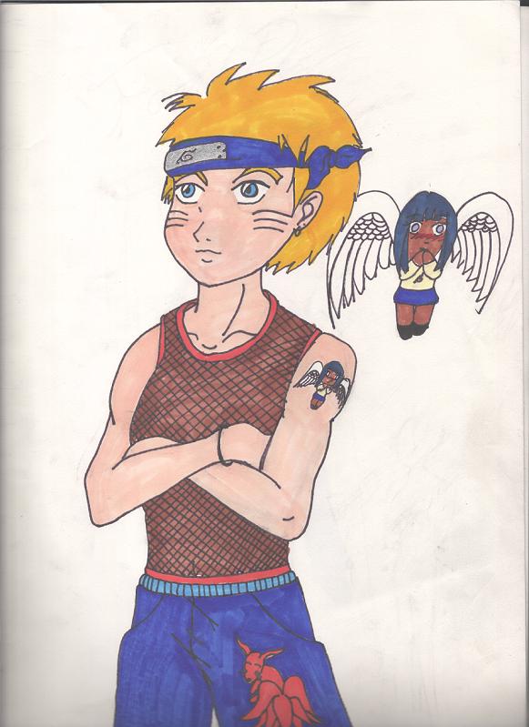 Naruto with tattoo by KaityKat