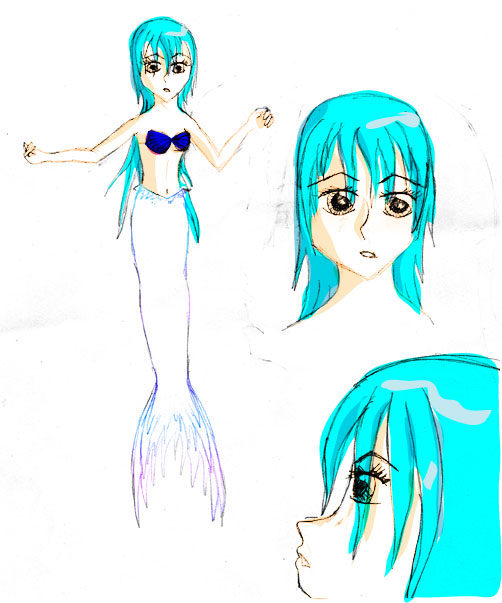 Mermaid pic colored by Kakkara18
