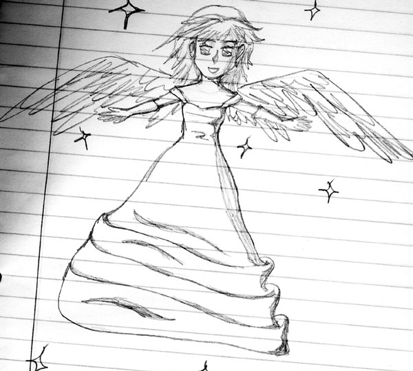 Angel sketch by Kakkara18