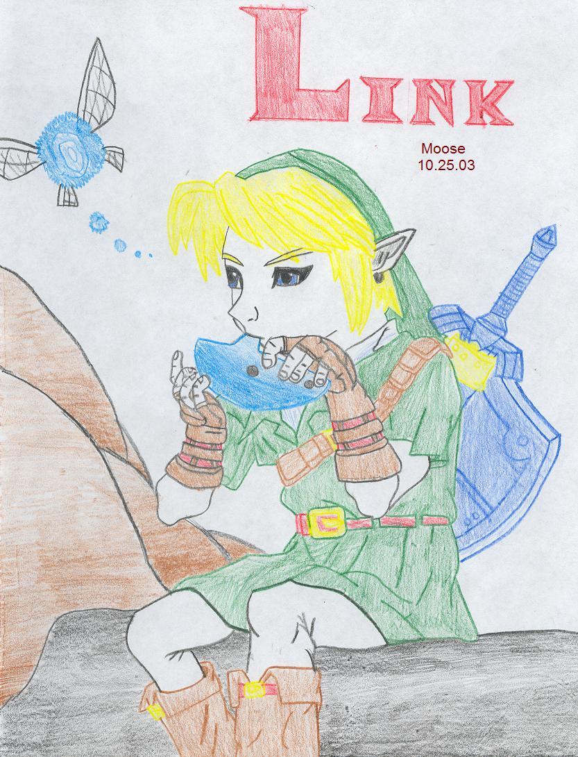 Link and His Ocarina by Kakumei_Kitsune