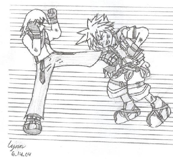 Battle Sketch by Kakumei_Kitsune
