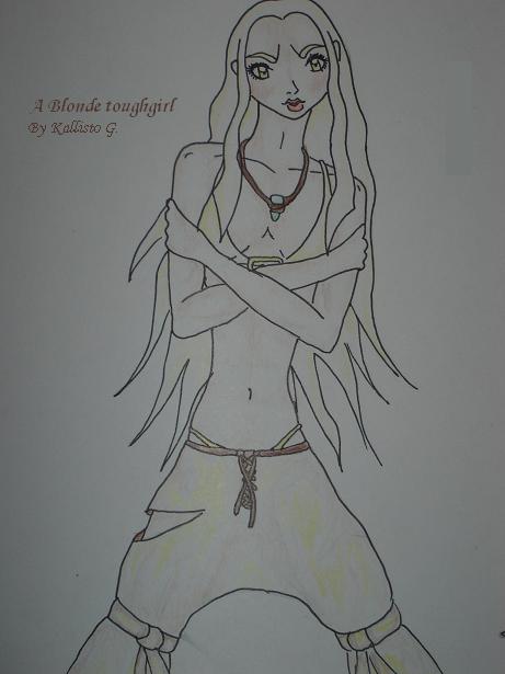 A blonde tough girl by KallistoG