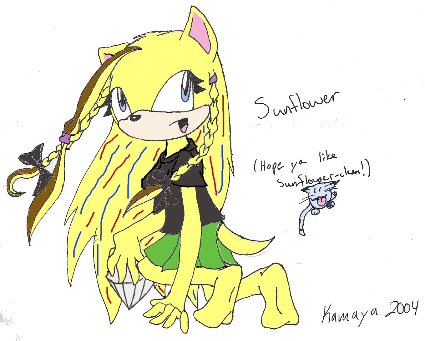 Sunflower!! (sunflower_hedgehog's request) by Kamaya_the_Cat
