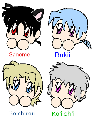Sanome, Rukii, Koichirou, Koichi... by Kamaya_the_Cat