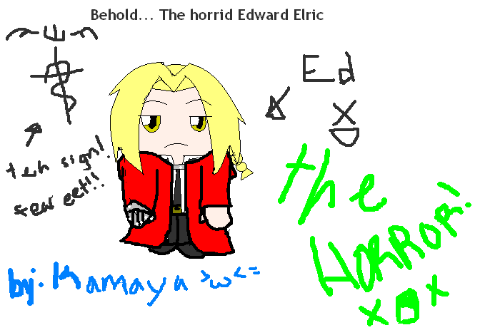 Behold... Edward Elric (done on Paint) by Kamaya_the_Cat