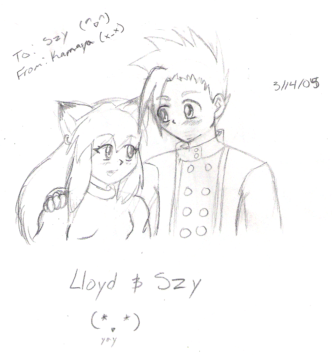 Lloyd and Szy (Szy's request) by Kamaya_the_Cat