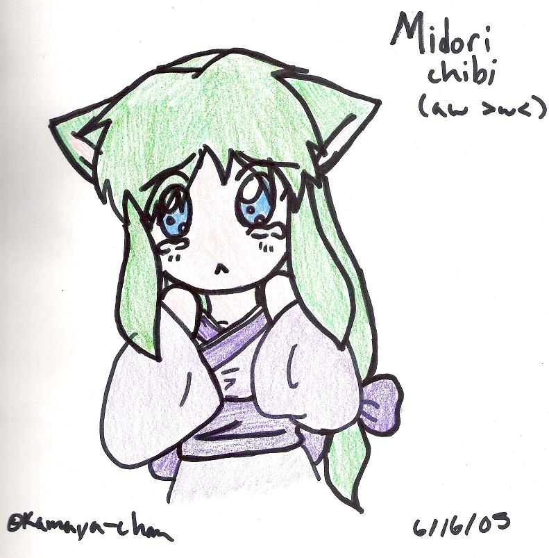 Midori chibi!! :D by Kamaya_the_Cat