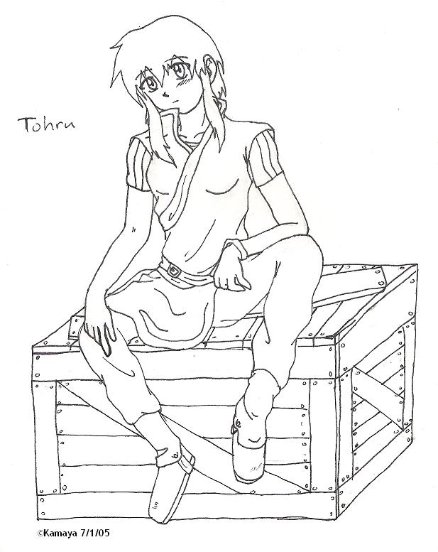Tohru on her crate by Kamaya_the_Cat