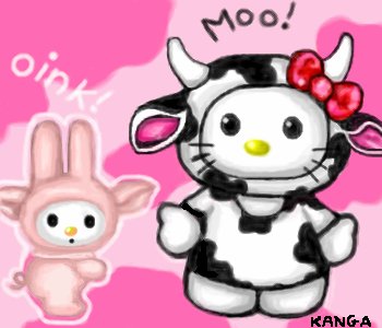 Farm Hello Kitty and Friend by Kanga