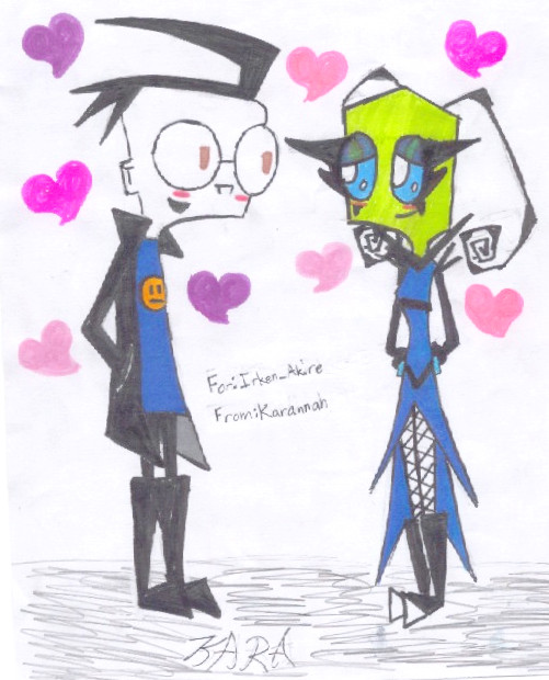 Akire and Dib(request for Irken_Akire) by Karannah