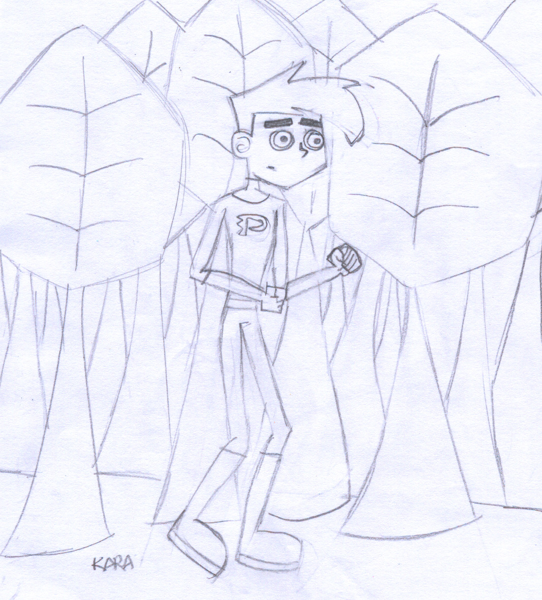 Danny Phantom in Forest(request for scorcher) by Karannah