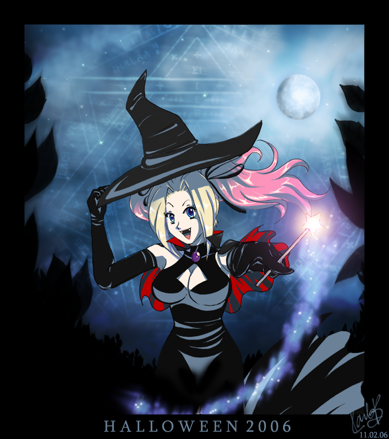 Halloween 06 - Witchy Katana-Chan by Karasu