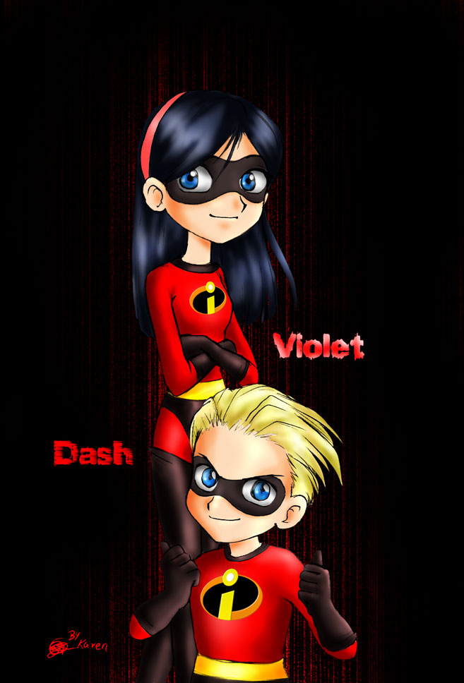Violet and Dash by Karenchan