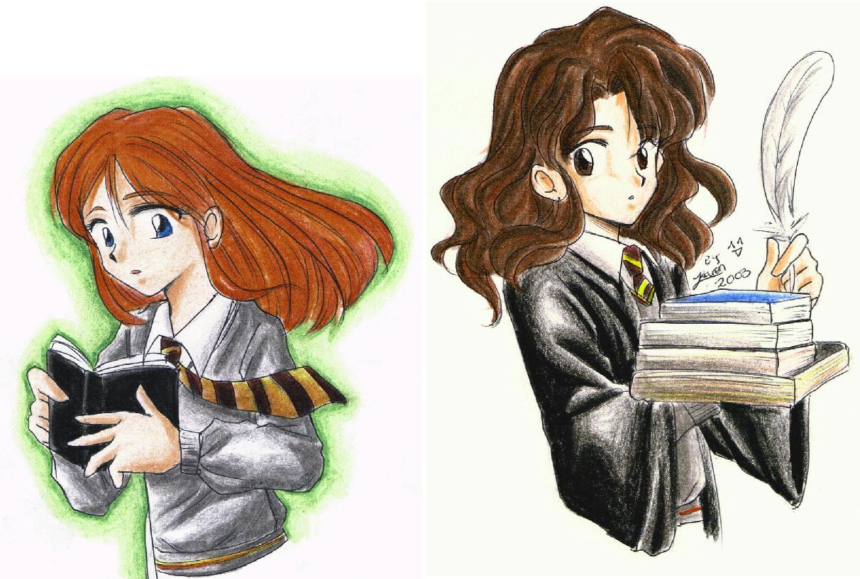 Ginny,Hermione and the diary by Karenchan
