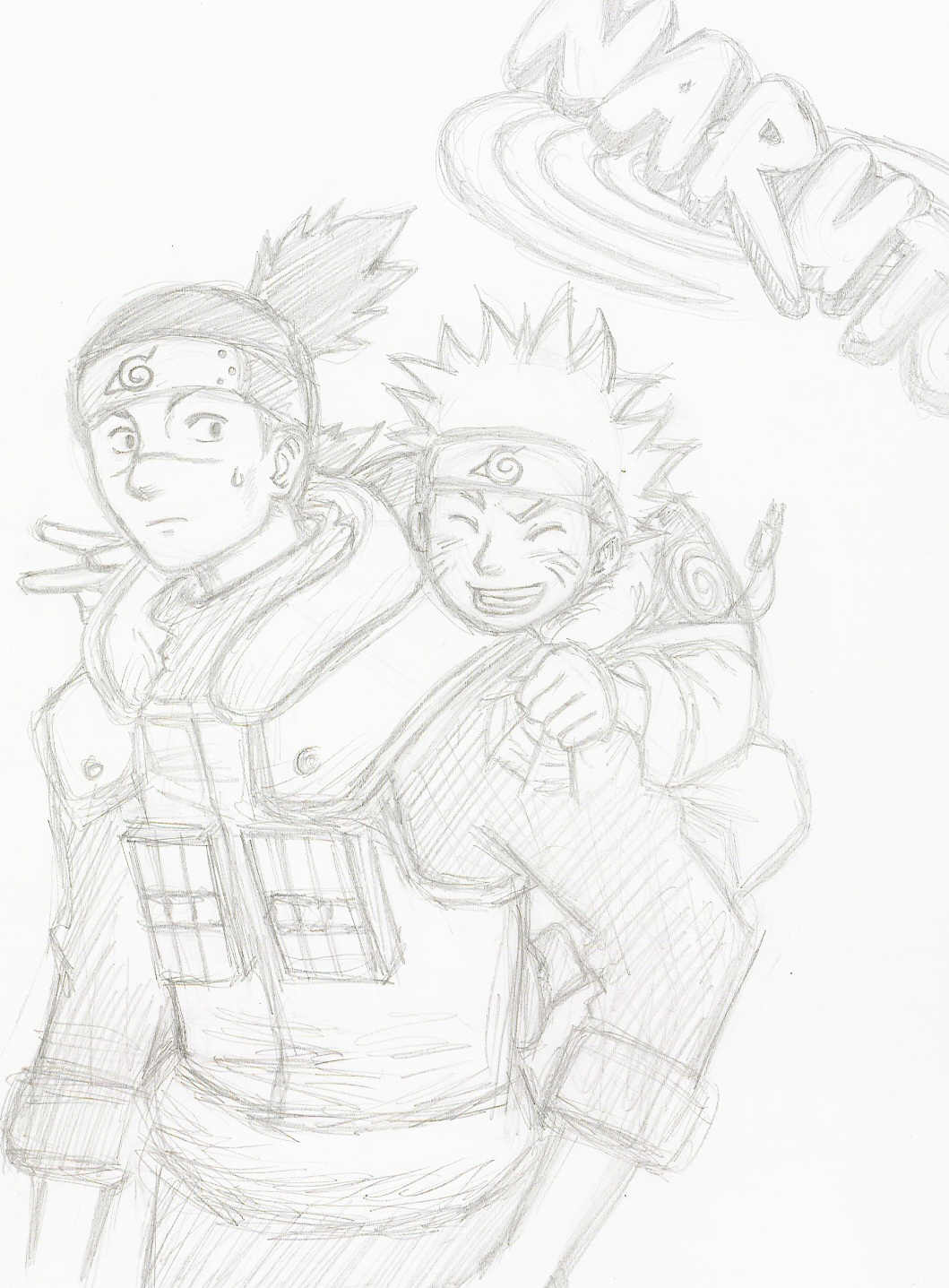 Naruto and Iruka (warm fuzzy feeling) by Karine
