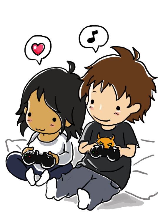 Playing ps3 by Karricurry