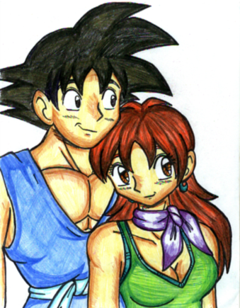 Goku and  Angel by Karrit