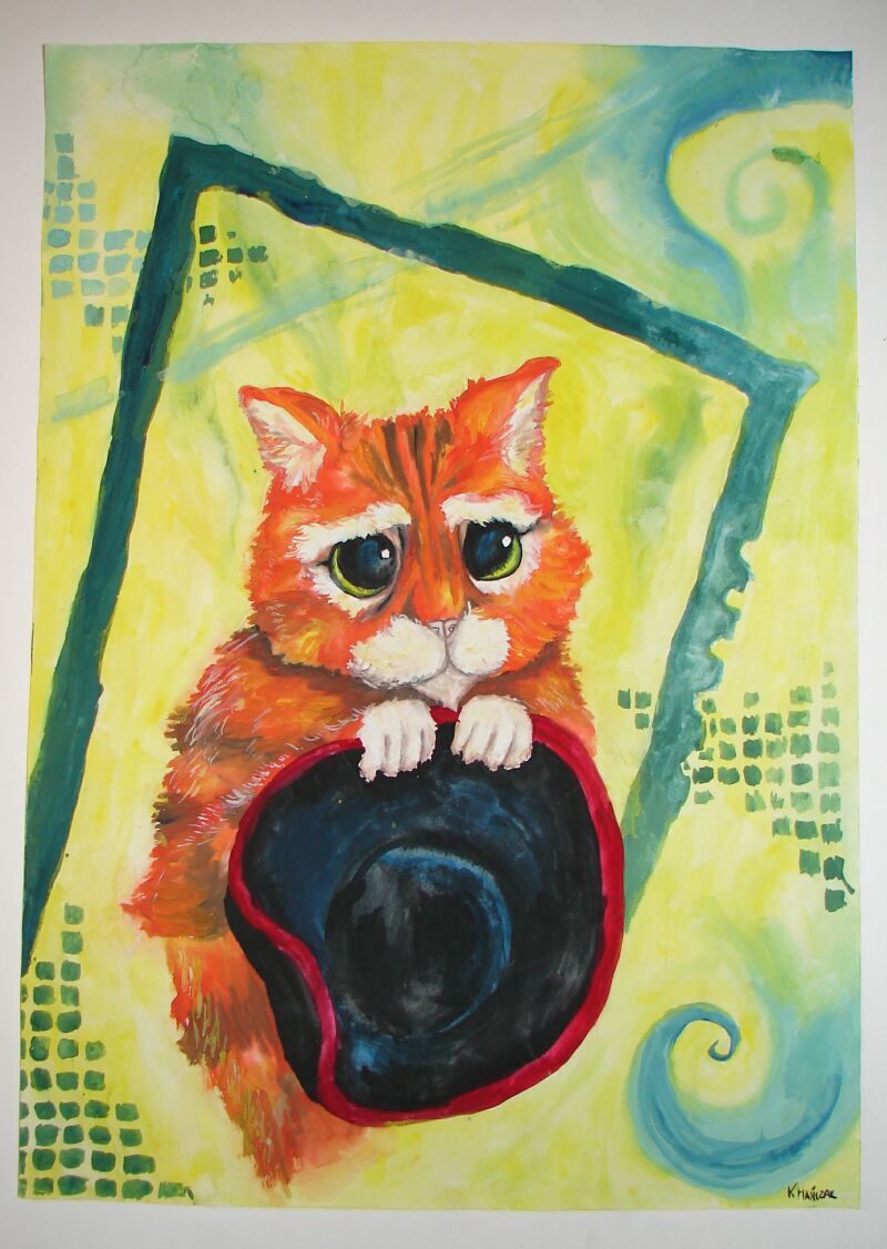 Wide-eyed kitty by Kasienka