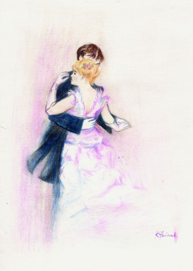 Dancing pair by Renoir by Kasienka